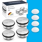 SilverRack® Türstopper Edelstahl [4 Stück] + 4 extra Wand Türstopper -...
