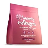Collagen Pulver + Keratin + Hyaluronsäure [400g] | Premium Kollagen Hydrolysat | Peptide...