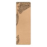 4 mm natürliche Kork gedruckt Yoga-Matte rutschfeste Yoga schweißabsorbierende Home...