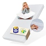 Kids Collective Kindermatratze 90x200 cm mit waschbarem Bezug | 10 cm hoch hochwertige...