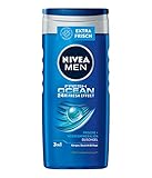 NIVEA MEN Fresh Ocean Duschgel (250 ml), revitalisierende Pflegedusche mit...