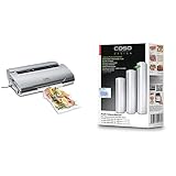 CASO VC200 Vakuumierer - Vakuumiergerät & Profi- Folienrollen Set 4 / 1 St. 20x600 cm, 1...