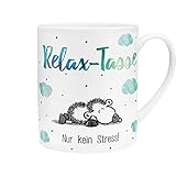 Sheepworld XL-Tasse Motiv 'Relax' | Große Tasse aus Porzellan, XL Jumbo-Tasse, 60 cl,...
