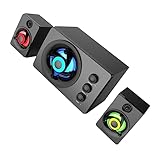 CIYODO 1 Satz Holzgehäuse Stereo Lautsprecher mit USB Multimedia Bass Soundbar für Pc...