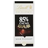 Lindt EXCELLENCE 85 % Kakao - Edelbitter-Schokolade | 100 g Tafel | Extra kräftige...