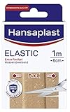 Hansaplast Elastic Pflaster (1 m x 6 cm), zuschneidbare Wundpflaster für...