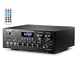 Verstärker, Moukey Bluetooth Leistungsverstärker Dual Kanal Audio Stereo...