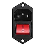 Bluelover 1 Stück, 10 A, 250 V, 3 Pin, IEC320 C14, Sicherungsmodul mit Stecker-Schalter,...