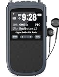 Tragbares DAB-Radio, 1000mAh Wiederaufladbares DAB/DAB + / FM, Digitales...