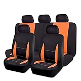 Flying Banner Sitzbezüge Auto Universal Set mit Airbag (Vollständige Reihe, Orange und...
