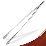 4smile Grillzange Edelstahl - Kochpinzette 30cm lang, abgerundete Zangenenden mit fein...