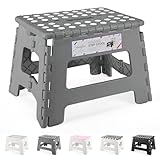 HOUSE DAY 22cm Tritthocker Klappbar - Faltbarer Hocker Kinder Klappstuhl Hocker Klappbar...