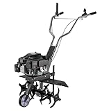 Wiltec Benzin Bodenhacke 60 cm Arbeitsbreite, Gartenhacke mit Motor 144 CCM,...
