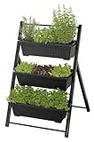 Maximex Vertikales Hochbeet 3 Etagen, Verstellbarer Neigungswinkel, 3 Pflanzkästen mit...