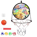 Tragbares Basketballkorb 2 in 1 - Dartboard Kinder Mit Basketballkorb,Sichere...