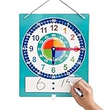 Kinder Wanduhr, Trockene Löschung Unterricht Uhr Uhrendesign Mit Beschrifteten Stunden,...