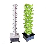 BLOSSS Hydroponik-Turm, 15 Etagen 45 Löcher Aquaponik-Wachssystem, erdloser Anbau,...