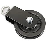 PIQIUQIU 90mm Seilrolle mit U Haltebügel, Block Umlenkrollen für Seile DIY Gym...