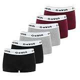 GOVIA Damen Boxershorts Unterwäsche Hipster aus Baumwolle 6er Pack 3921 Schwarz...