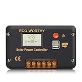 ECO-WORTHY 30A Laderegler Solar 12V/24V, Solar Laderegler Intelligenter Regler...