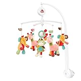Fehn Musik Mobile Safari - Baby Einschlafhilfe Musikspielzeug mit süßen Tieren...