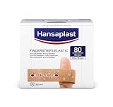 Hansaplast Elastic Fingerstrips Pflaster (80 Strips), extra lange Wundpflaster speziell...