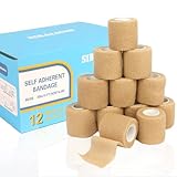 SIRALMNO Professionelle selbstklebende Bandage, 12er-Pack kohäsive Bandage, elastische...