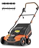 DOVAMAN DS16A 2-in-1 Elektro-Vertikutierer & Rasenlüfter, 1500W, 40 cm Arbeitsbreite, 5...