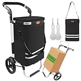 Coastech Rechteckiger Einkaufswagen - Ergonomischer, Klappbarer Shopping Trolley mit 56L...