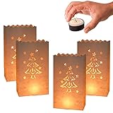 YGCHEN Lichttüten Papierlaternen Kerzentüten Kerze Taschen Weiß Candle Bags...