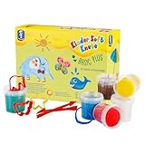 Feuchtmann KINDER SOFT KNETE Basic Plus - 6 x 150g weiche Kinderknete mit Zubehör,...