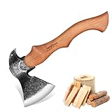 Japaknives Beil Axt Wikinger Axt Handgeschmiedete Spaltaxt Für Holz Handbeil 38cm...