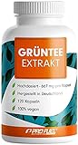 Grüntee Extrakt 120x Grüner Tee Kapseln - 1333 mg pro Tag, davon 600 mg EGCG - Grüntee...