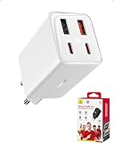 Baseus USB C Ladegerät, 65W GaN 6 USB C Netzteil Schnellladegerät Mehrfach für MacBook...