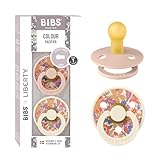 BIBS Colour Liberty Schnuller 2er-Pack, BPA-frei, Kirschform Nippel. Naturkautschuk/Latex,...