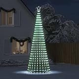 IKAYAA LED Weihnachtsbaum Aussen Kegelform Weihnachtsbaum Metall Groß Kaltweiß 1028 LEDs...