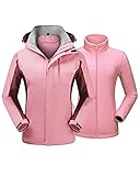QUEENIEKE Wasserabweisend Outdoorjacke Softshelljacke 3 In 1winddicht Atmungsaktiv...