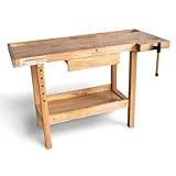 BAMATO Hobelbank WORK-1260 Werkbank Werkstatt für Hobby, Handwerker | Einfacher Aufbau |...