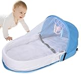Travel Bassinet - Compact Baby Bed, Easy to Carry Foldable Crib | Safe Newborns Sleeper...