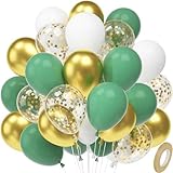 BELSVOR 50 Stück Luftballons, Luftballons Geburtstag, 50 Stück(15 Grün, 15...