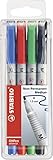 STABILO - Folienstift - OHPen universal - wasserlöslich medium - 4er Pack -...