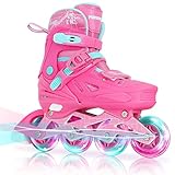 Inlineskates für Mädchen und Jungen, verstellbare Geschwindigkeits-Skates mit voll...