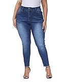 Gocolloa Skinny-Jeans für Damen, Übergröße, hohe Taille, dehnbar, klassische...