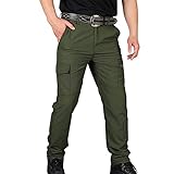 YOSUWOAI Arbeitshosen Männer Stretch Cargohose mit Multi Taschen Schnelltrocknend...