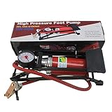 PAMINGONO Hochdruck Fußpumpe mit Manometer Tragbare Reifenfüllpumpe für Auto Fahrrad...