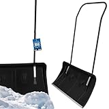 KOTARBAU® Schneeschieber mit Rädern Schneeschaufel 80 cm Schneewanne mit...
