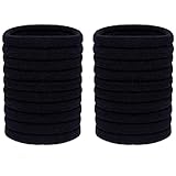 Rtinle 20 Haargummis Schwarz - Premium Gummibänder Haarbänder - elastisch und aus...