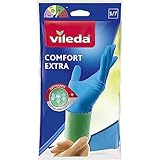 Vileda Comfort und Care Gummihandschuhe mit Kamille Lotion Größe S, 1 Paar