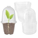 Hevysuo 12 Stück Kunststoff Pflanzentöpfe Transparente Set,9cm Transparente...