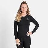 Odlo Damen ACTIVE WARM ECO Baselayer Langarm-Shirt mit Rundhals, Black, S
